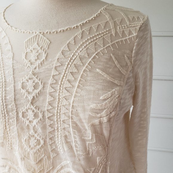 Xhilaration Knit Lace Overlay Sweater - Picture 4 of 10